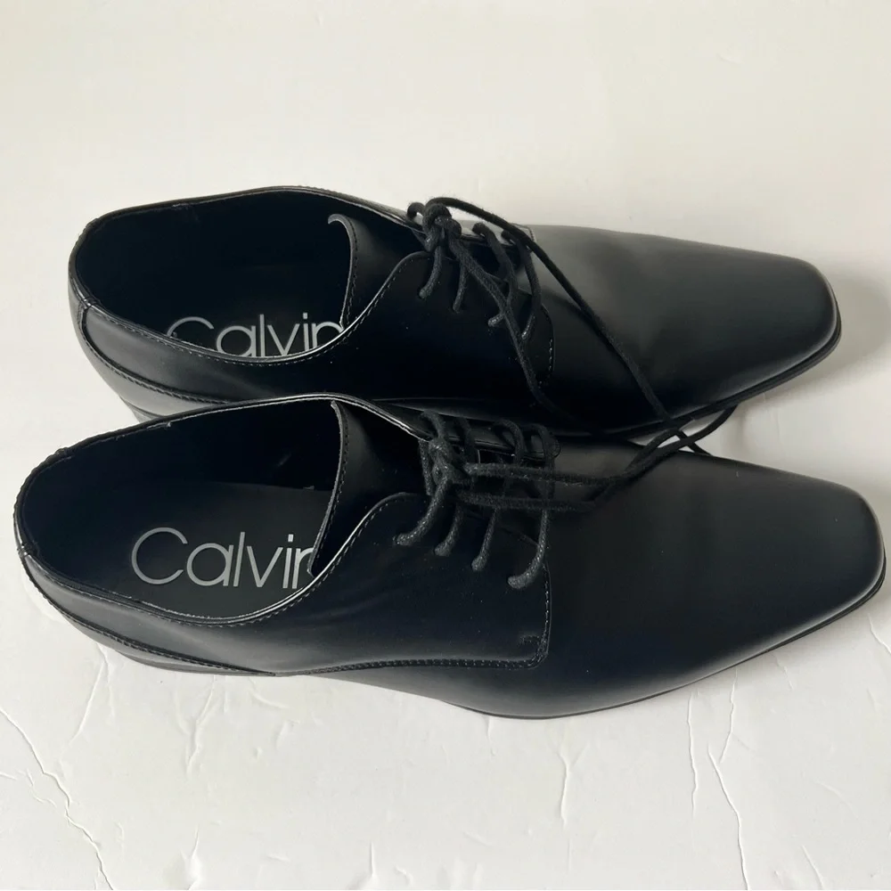 Calvin Klein Brodie Oxford Classic Men Dress Shoe, Size 13M,‎ Black, Like New